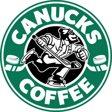 Vancouver Canucks Starbucks Coffee Logo cricut iron on